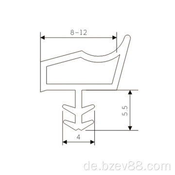 Verglasungsdichtung für Holztür